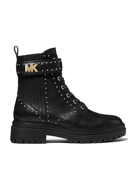 Stark Logo and Leather Combat Boot 